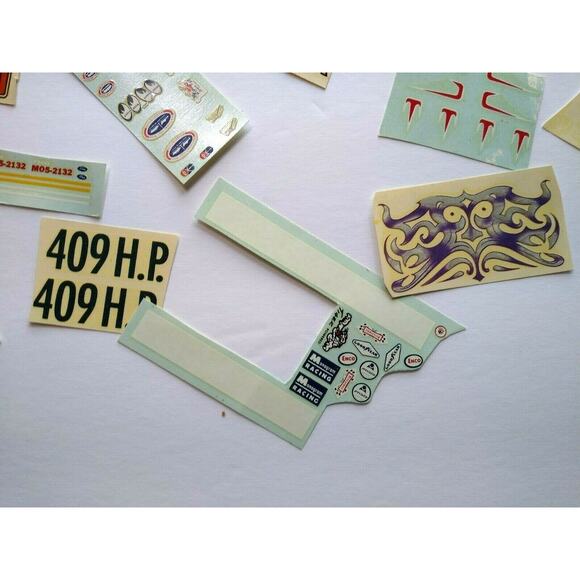 Big Lot Of Vintage Model Kit Decals Hot Rods Monster Cars AMT Hawk Revel 1960s - Picture 6 of 8